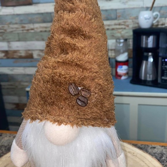 Coffee Bar Gnome 13" Tall Weighted Plush Free-Standing - Picture 2 of 5